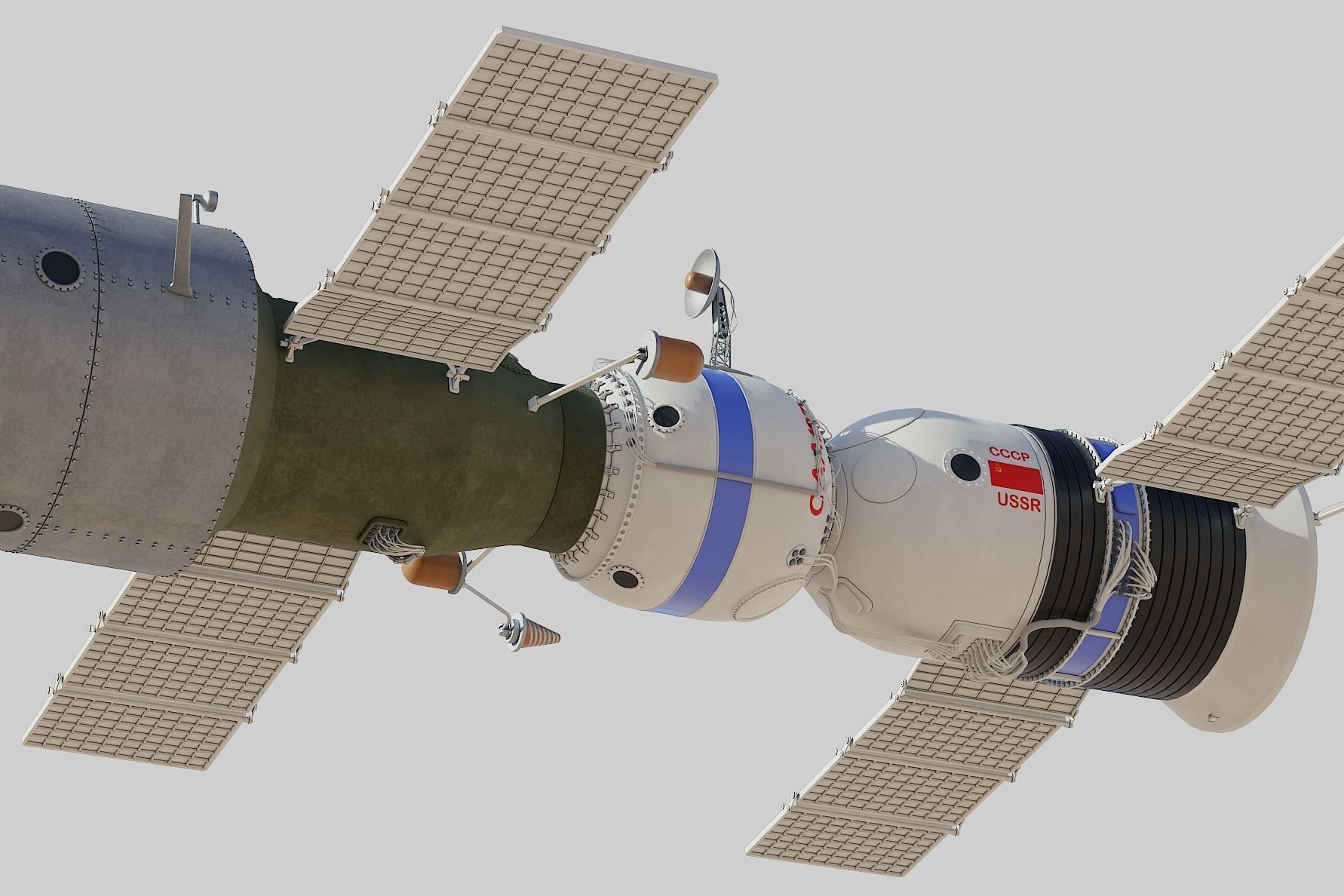 salyut space station 3D model_18