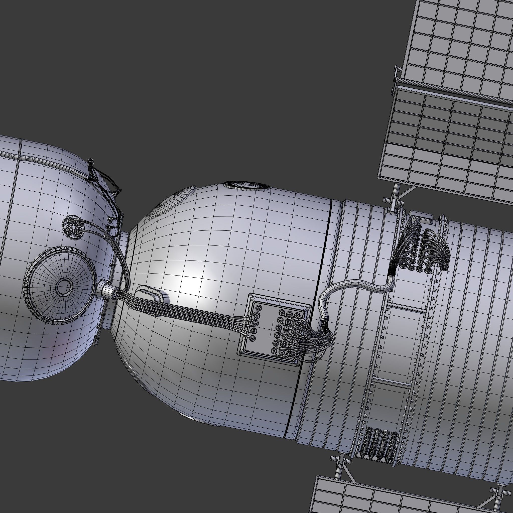 salyut space station 3D model_33
