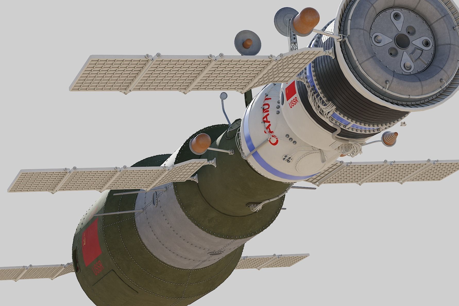salyut space station 3D model_17