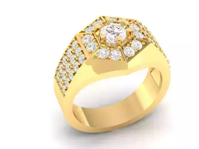 LUXURY DIAMOND RING FOR MEN 152 3D print model