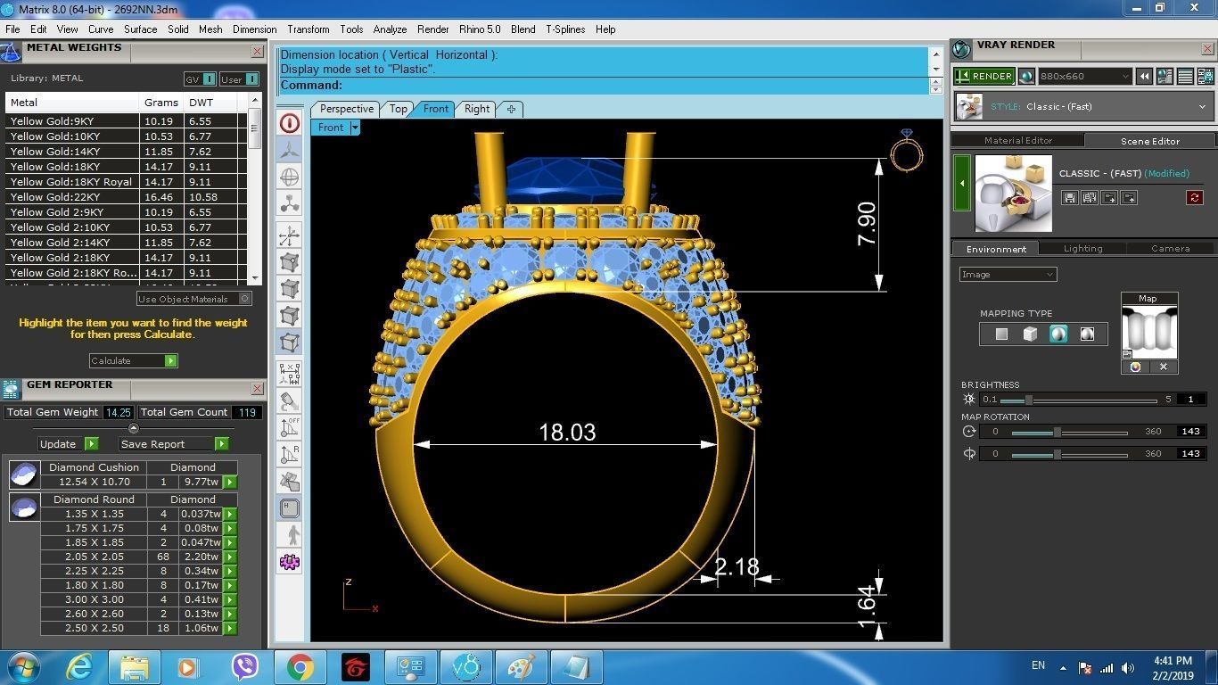 Luxury Ruby Sapphire Diamond Ring for Men 153 3D print model_6
