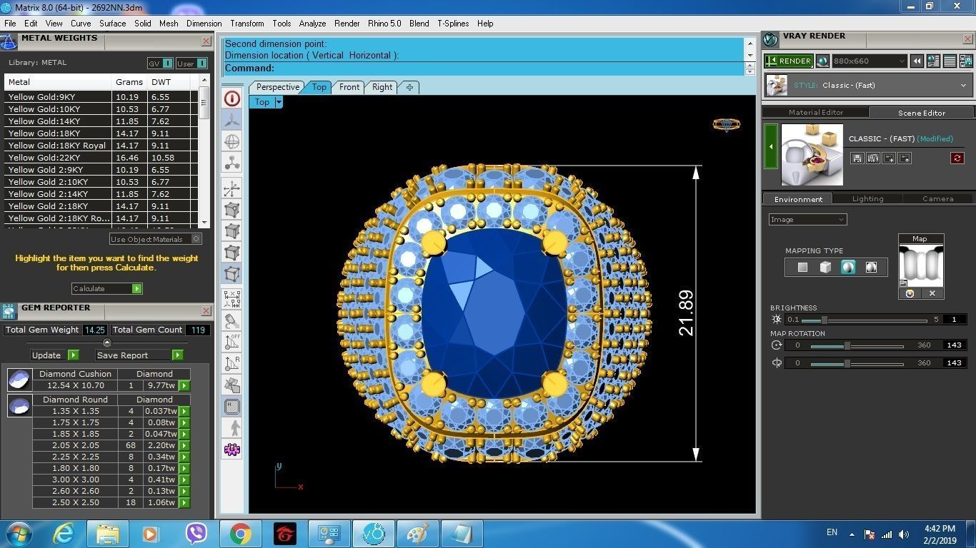 Luxury Ruby Sapphire Diamond Ring for Men 153 3D print model_7