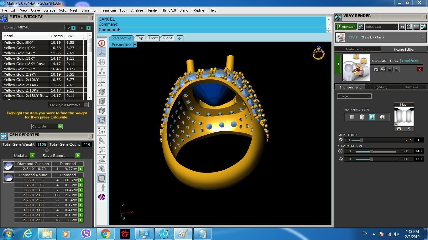 Luxury Ruby Sapphire Diamond Ring for Men 153 3D print model_9
