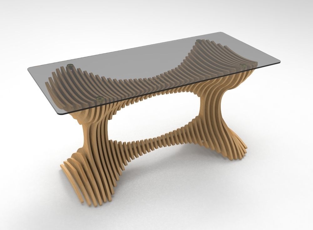 Parametric table 3D print model_0
