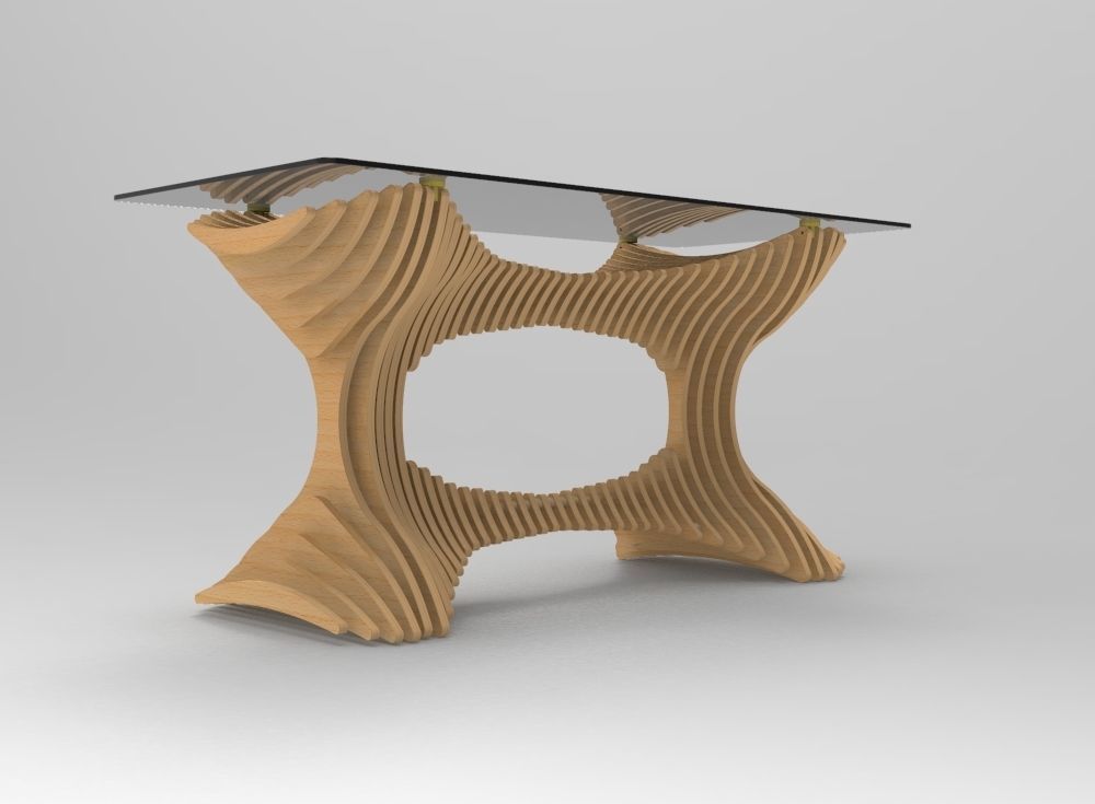Parametric table 3D print model_1