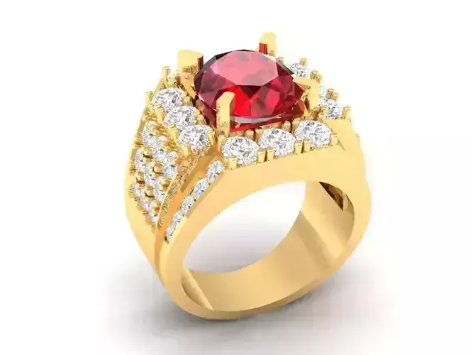 Luxury Statement Gemstone Diamond Men Ring  155
