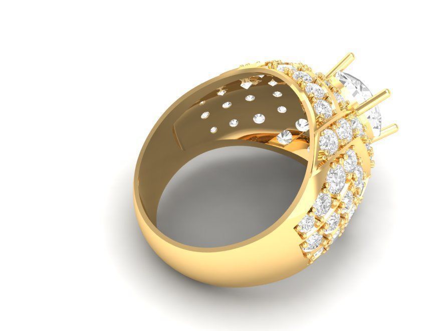 Luxury Men Diamond Ring Jewelry Design  160 3D print model_9