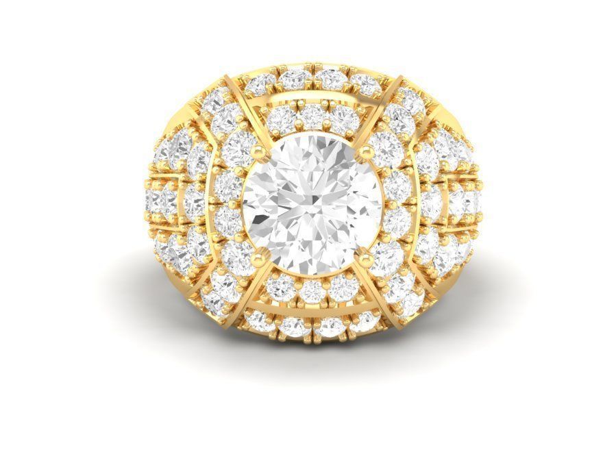 Luxury Men Diamond Ring Jewelry Design  160 3D print model_1