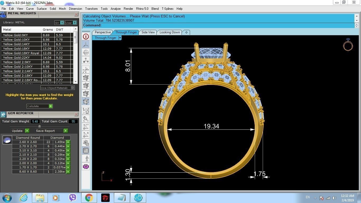 Luxury Men Diamond Ring Jewelry Design  160 3D print model_5
