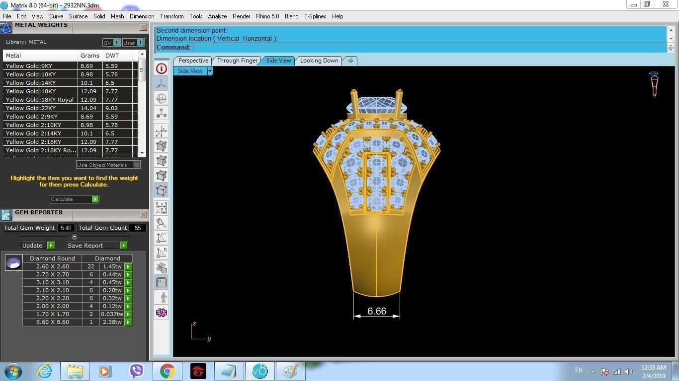 Luxury Men Diamond Ring Jewelry Design  160 3D print model_7