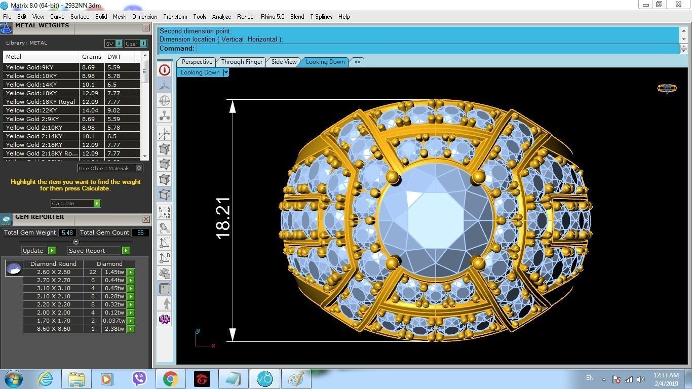 Luxury Men Diamond Ring Jewelry Design  160 3D print model_6