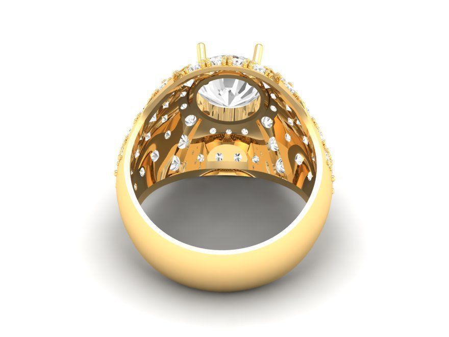 Luxury Men Diamond Ring Jewelry Design  160 3D print model_4