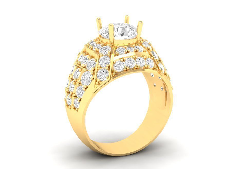 Luxury Men Diamond Ring Jewelry Design  160 3D print model_2