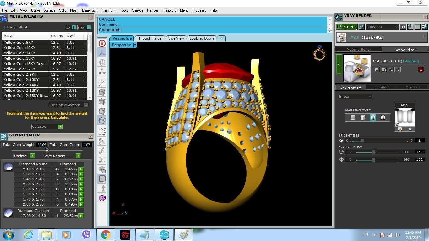 Luxury Gemstone Ring 3D Model for Resin Printing 161 3D print model_6