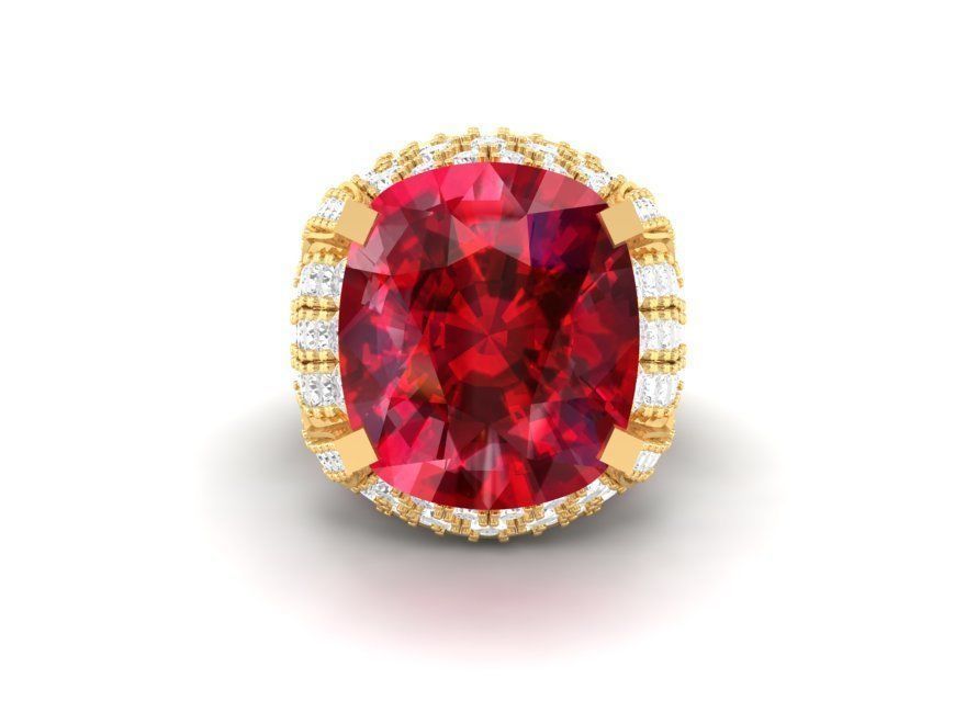 Luxury Gemstone Ring 3D Model for Resin Printing 161 3D print model_7