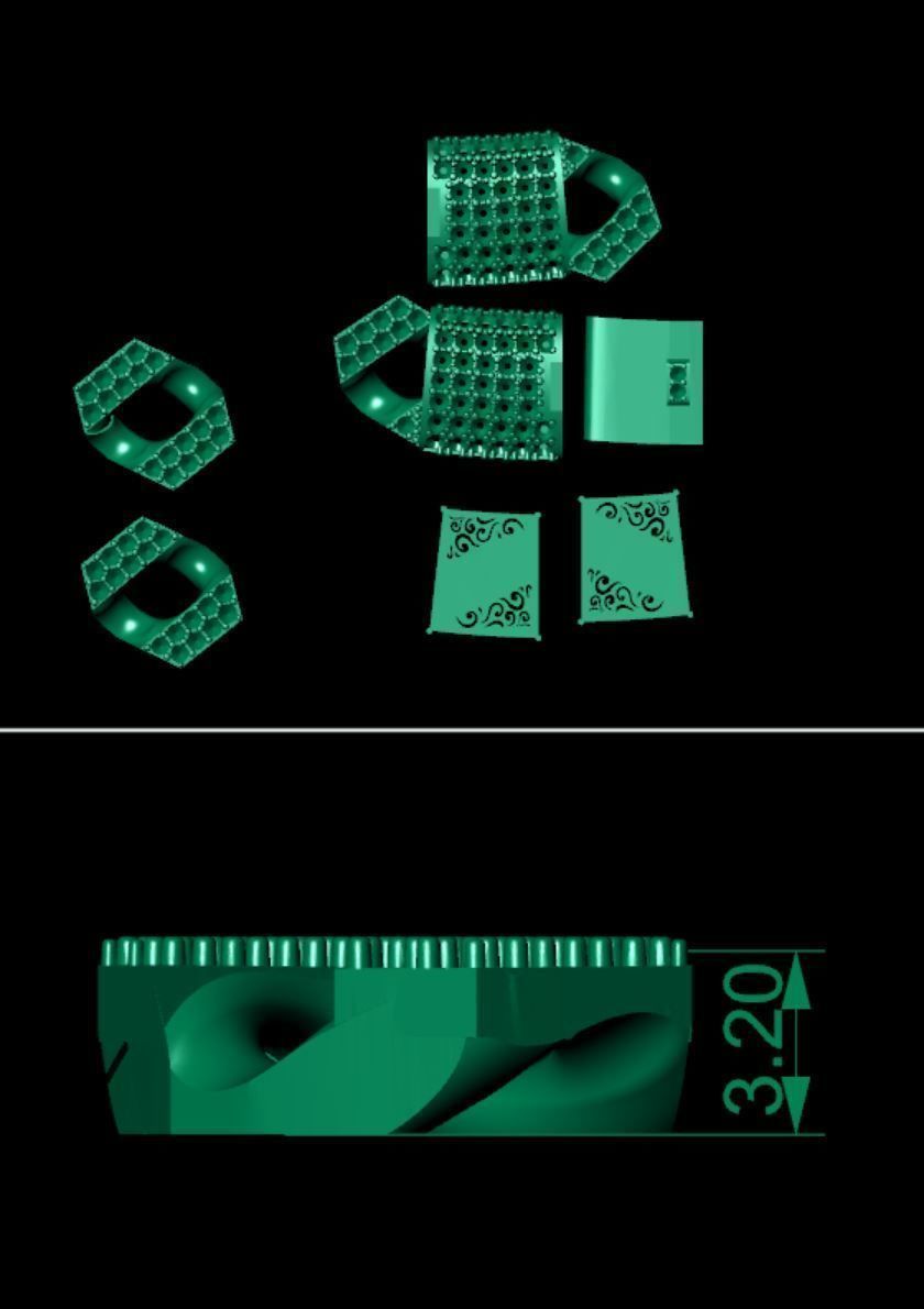 cuban chain TREND stl 3D model_11