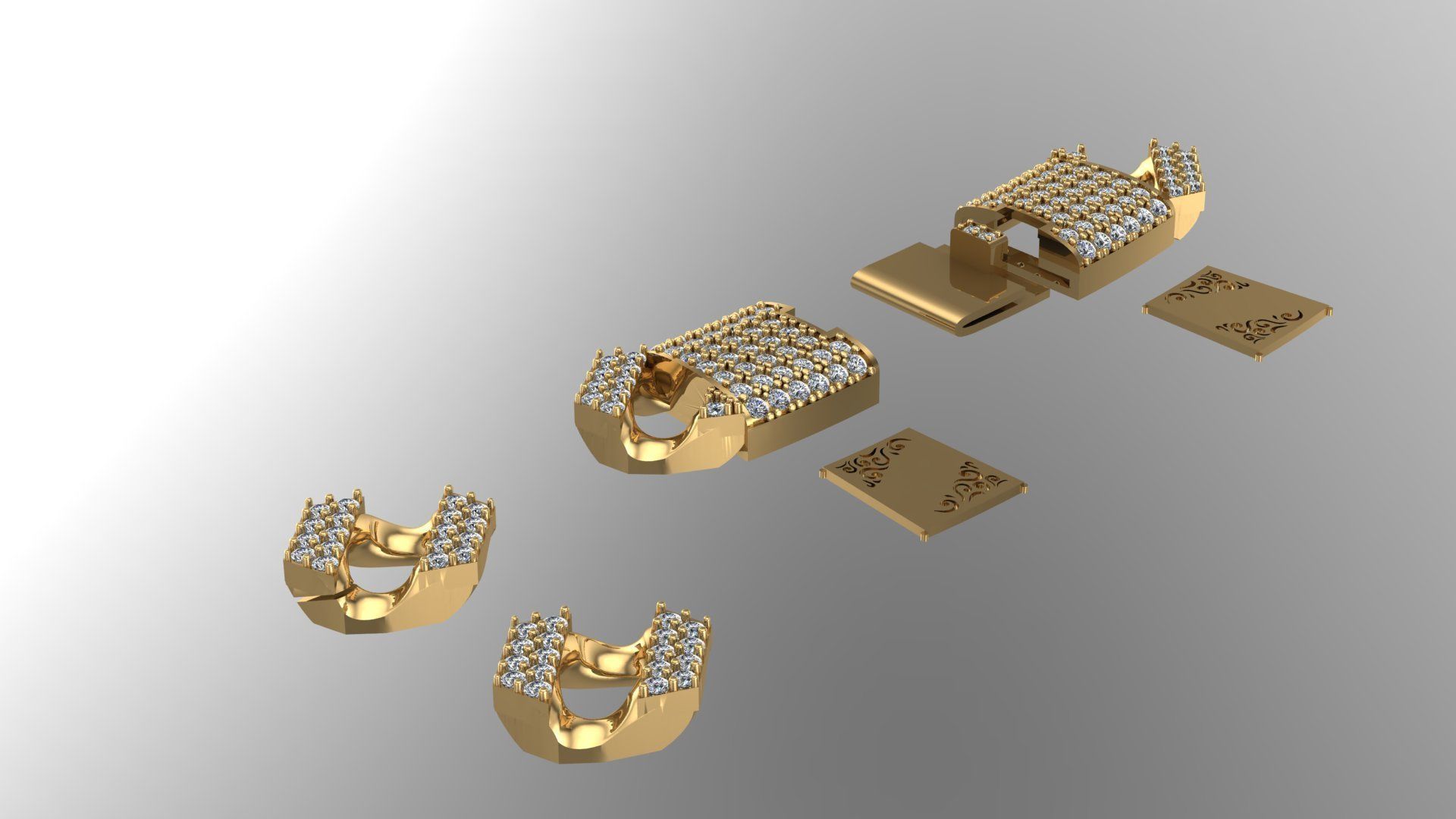 cuban chain TREND stl 3D model_7