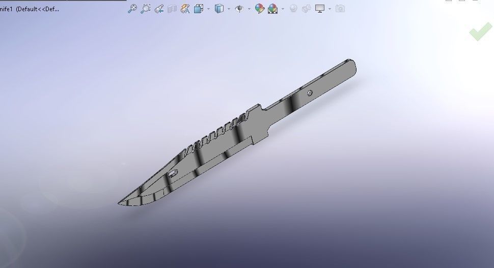 M9 knife blade  Free 3D print model_1