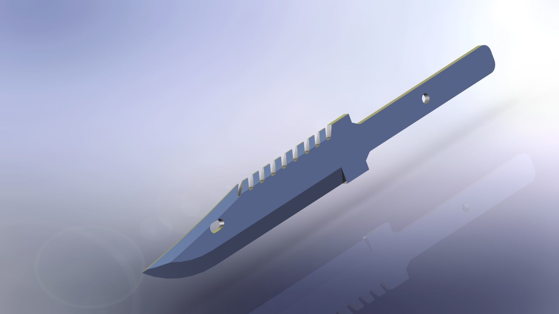 M9 knife blade  Free 3D print model_6