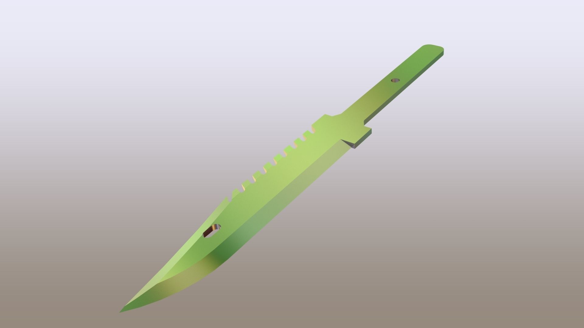 M9 knife blade  Free 3D print model_2
