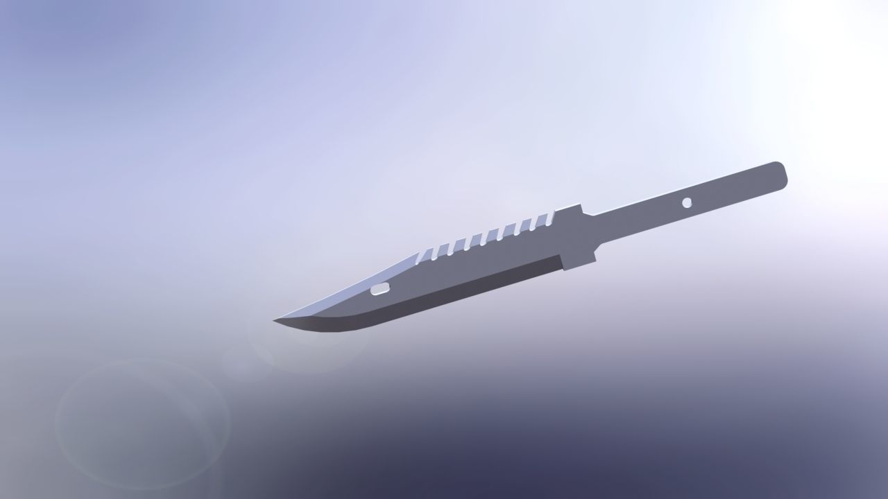 M9 knife blade  Free 3D print model_5