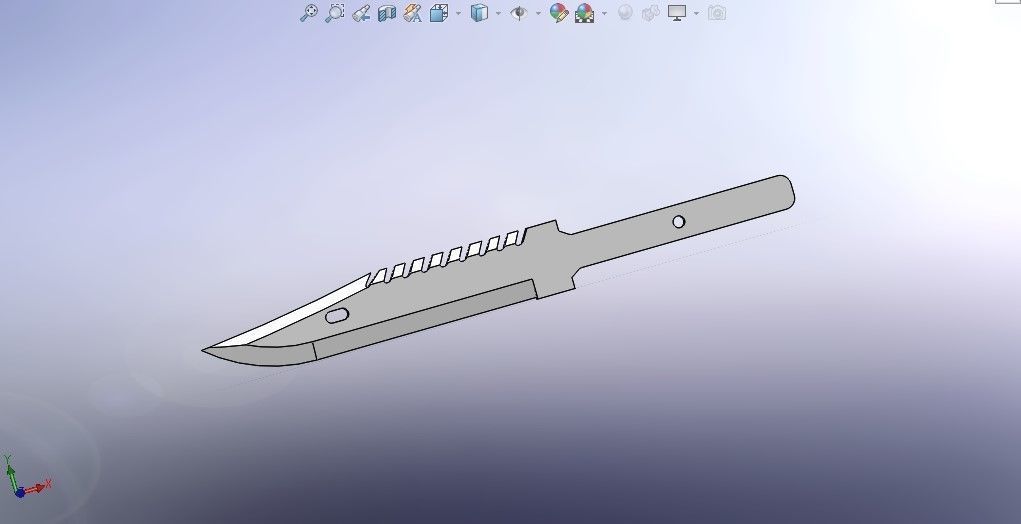 M9 knife blade  Free 3D print model_4