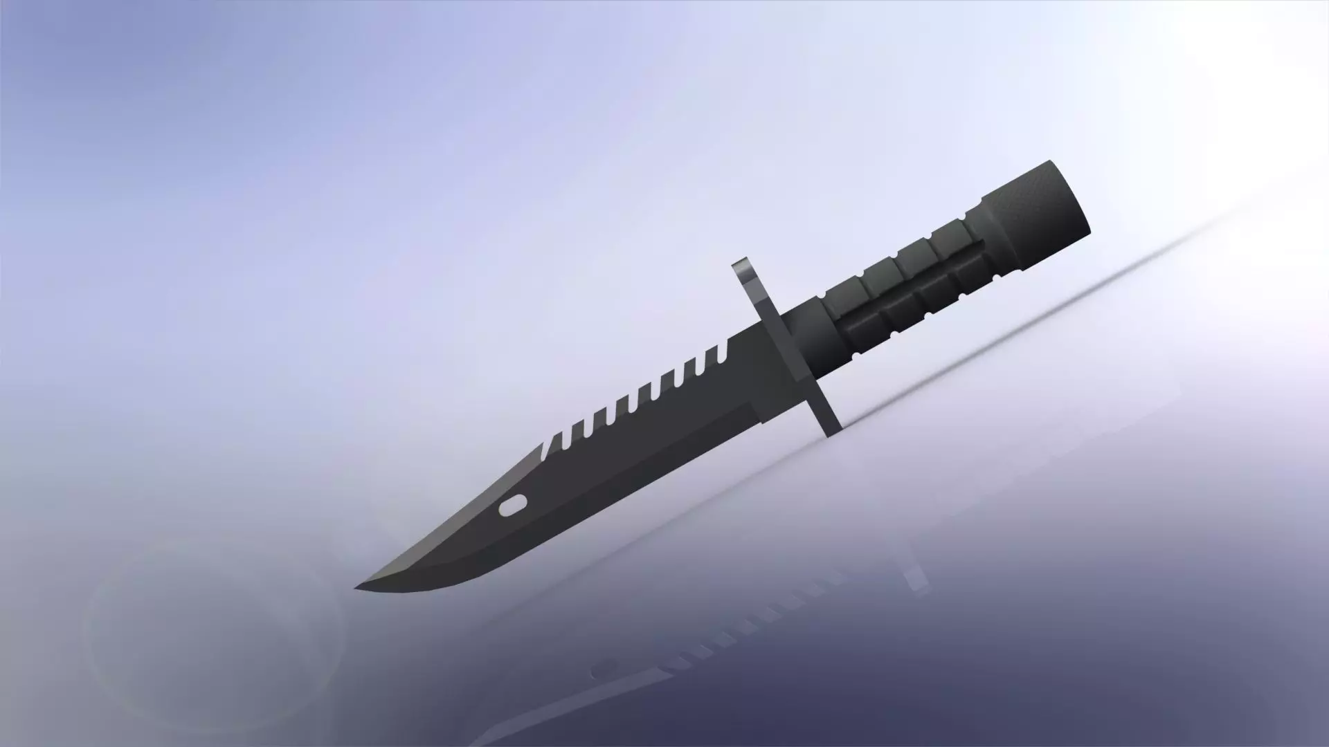 M9 knife blade  Free 3D print model_0