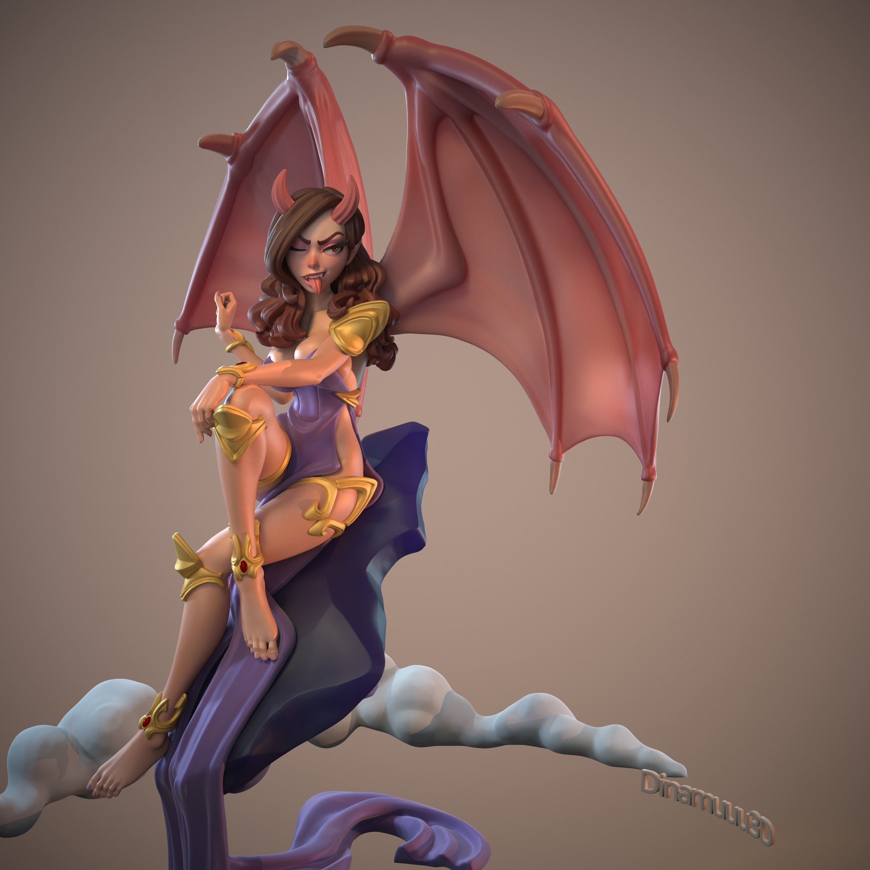 Angel Demon Dinama Multi Versions SFW NSFW STL 3D print model_7