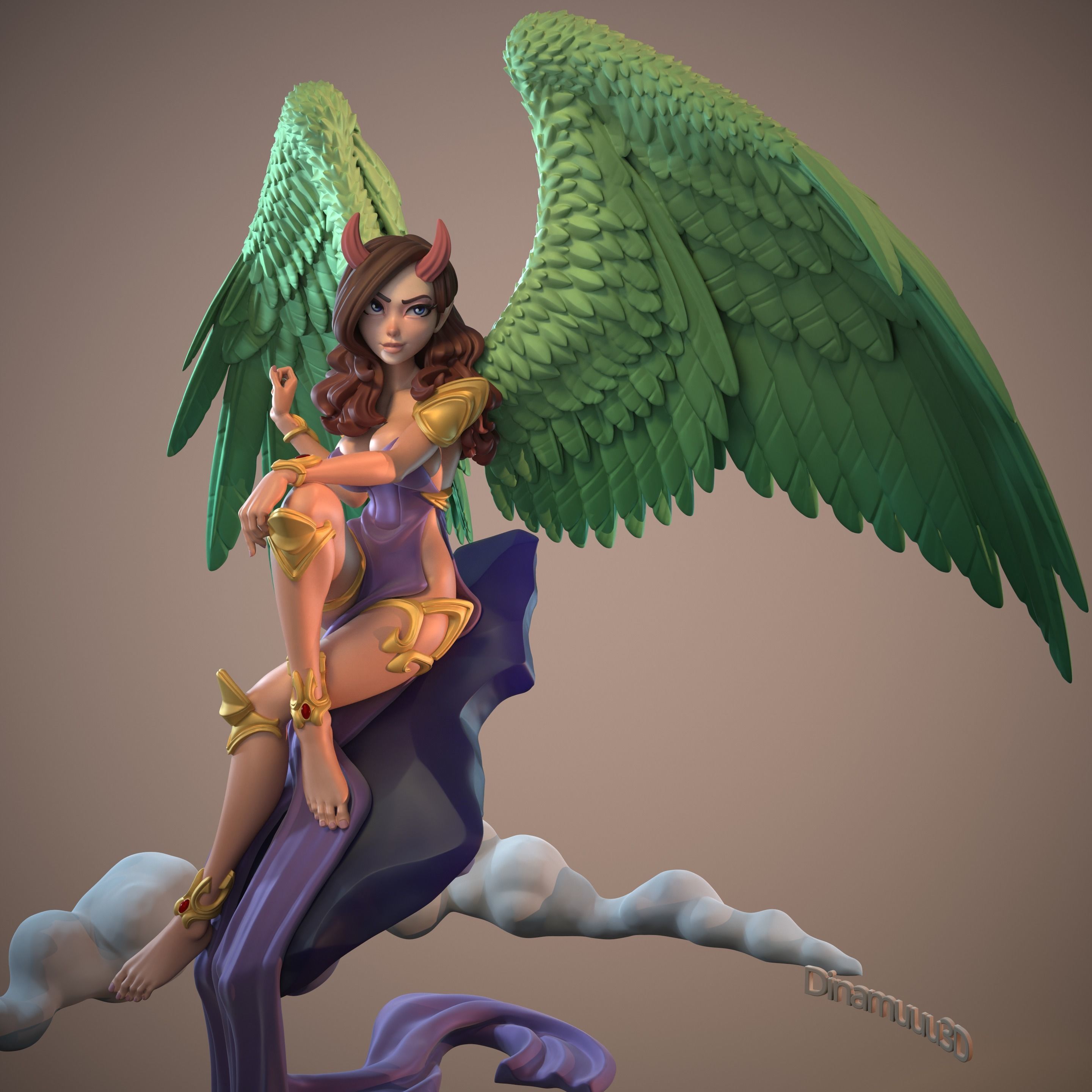 Angel Demon Dinama Multi Versions SFW NSFW STL 3D print model_5