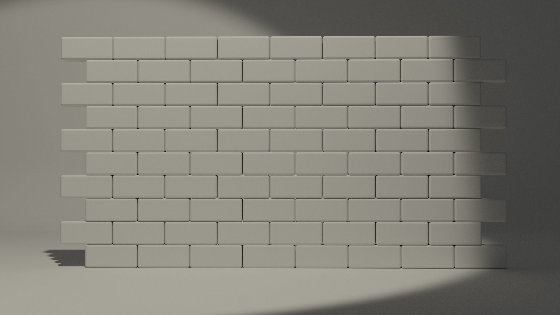 Wall of Bricks Free low-poly 3D model_1
