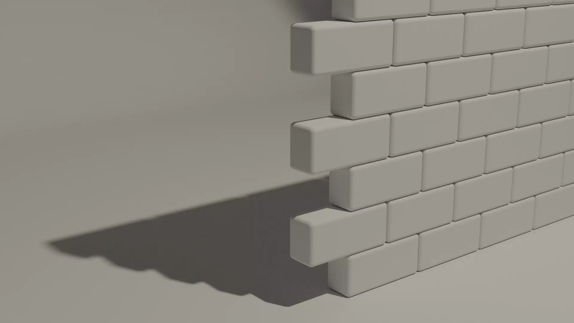 Wall of Bricks Free low-poly 3D model_0