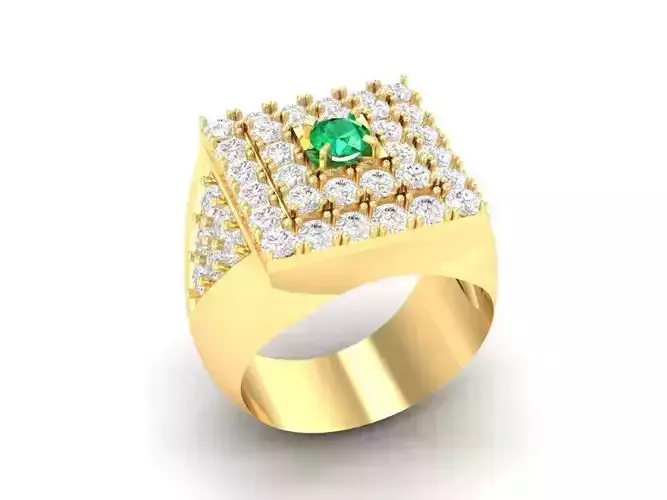 Luxury Square Diamond Ring for Men 185