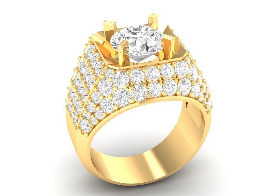 LUXURY DIAMOND RING FOR MEN 188 3D print model_4