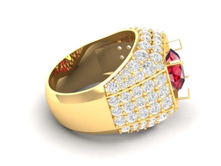 LUXURY DIAMOND RING FOR MEN 188 3D print model_5