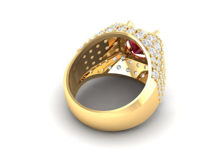 LUXURY DIAMOND RING FOR MEN 188 3D print model_6