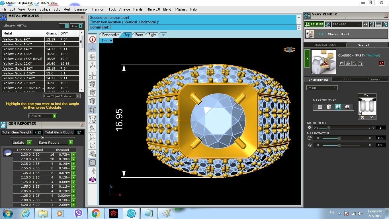 LUXURY DIAMOND RING FOR MEN 188 3D print model_8
