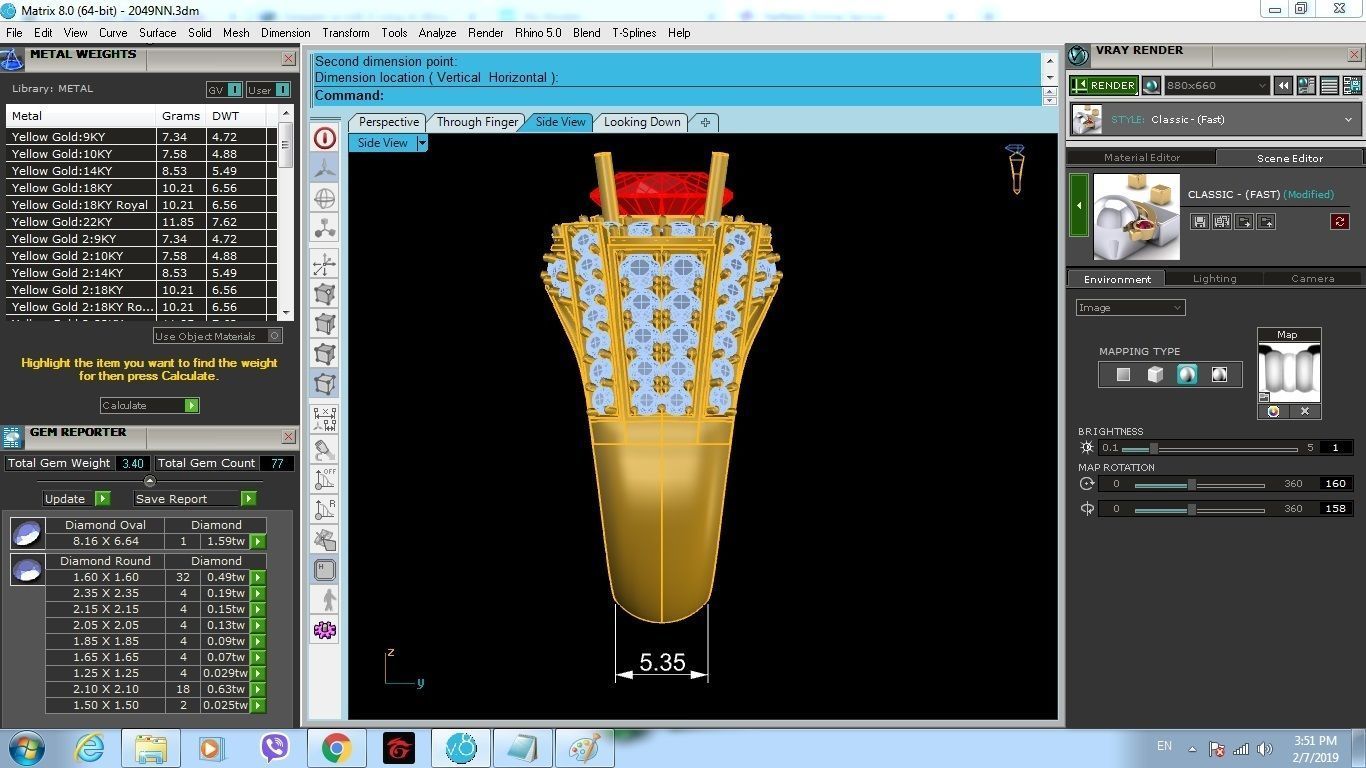LUXURY DIAMOND RING FOR MEN 192 3D print model_5