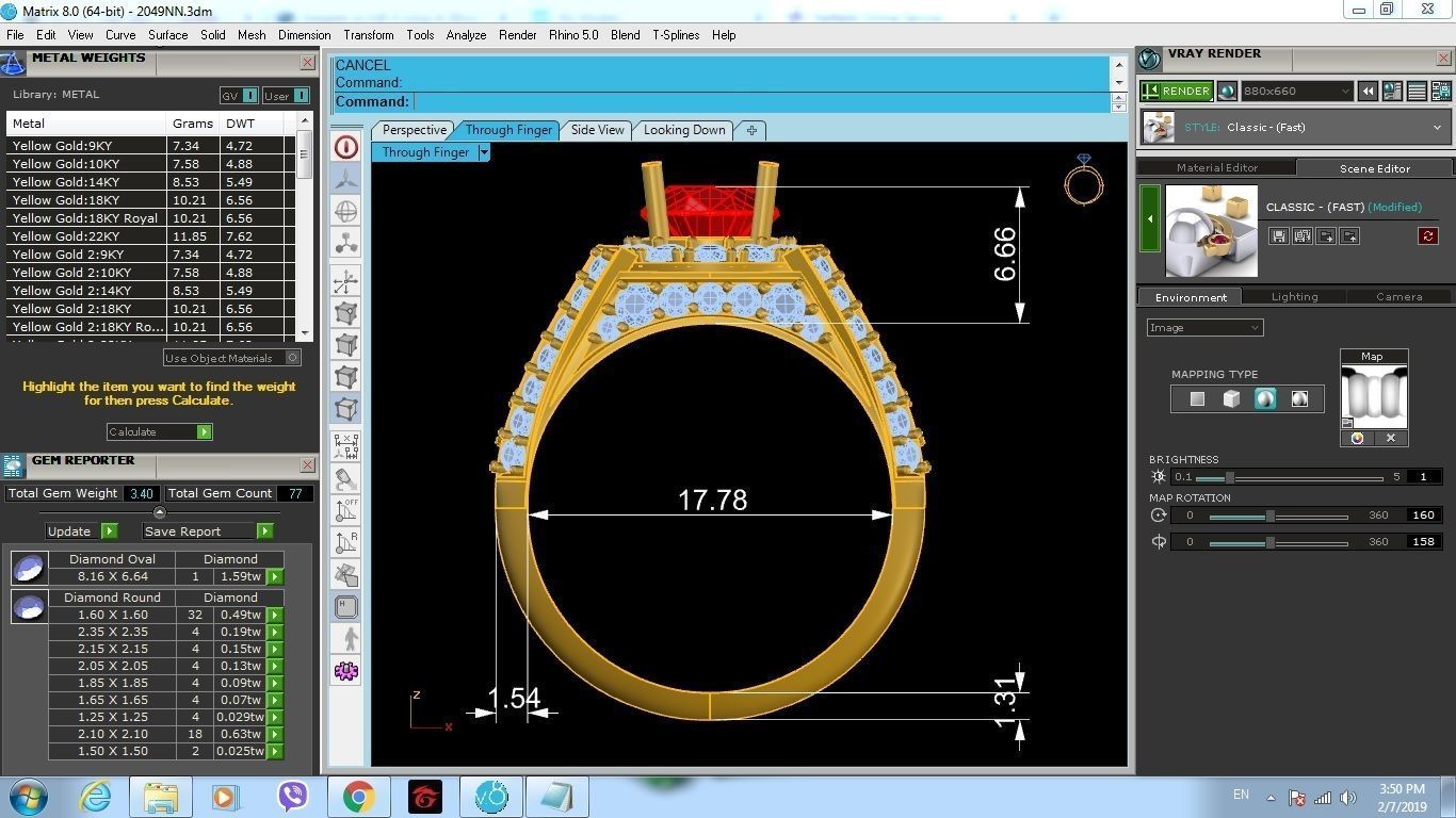 LUXURY DIAMOND RING FOR MEN 192 3D print model_3