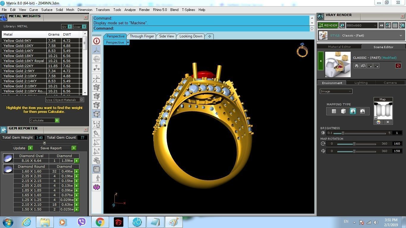 LUXURY DIAMOND RING FOR MEN 192 3D print model_6
