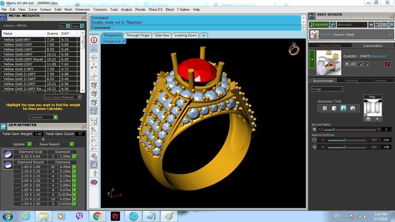 LUXURY DIAMOND RING FOR MEN 192 3D print model_7