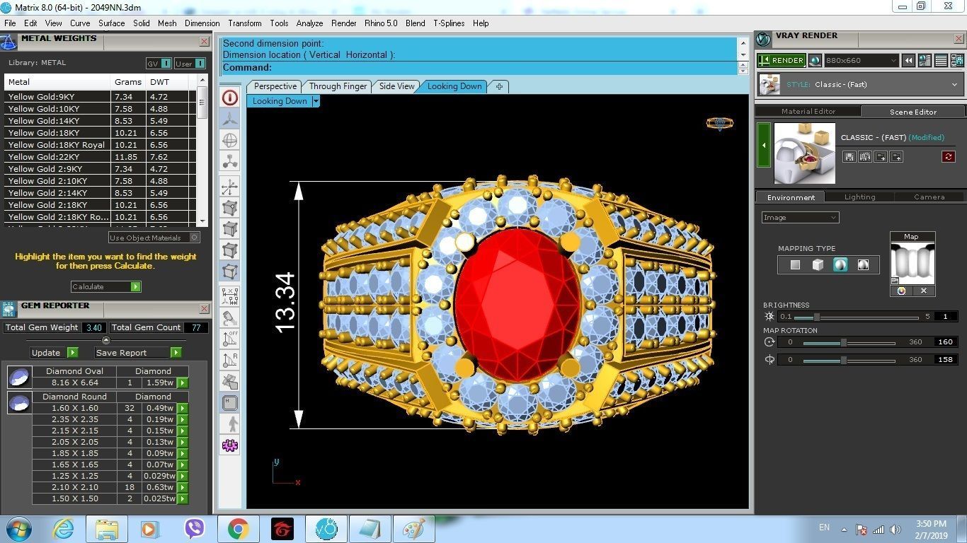 LUXURY DIAMOND RING FOR MEN 192 3D print model_4