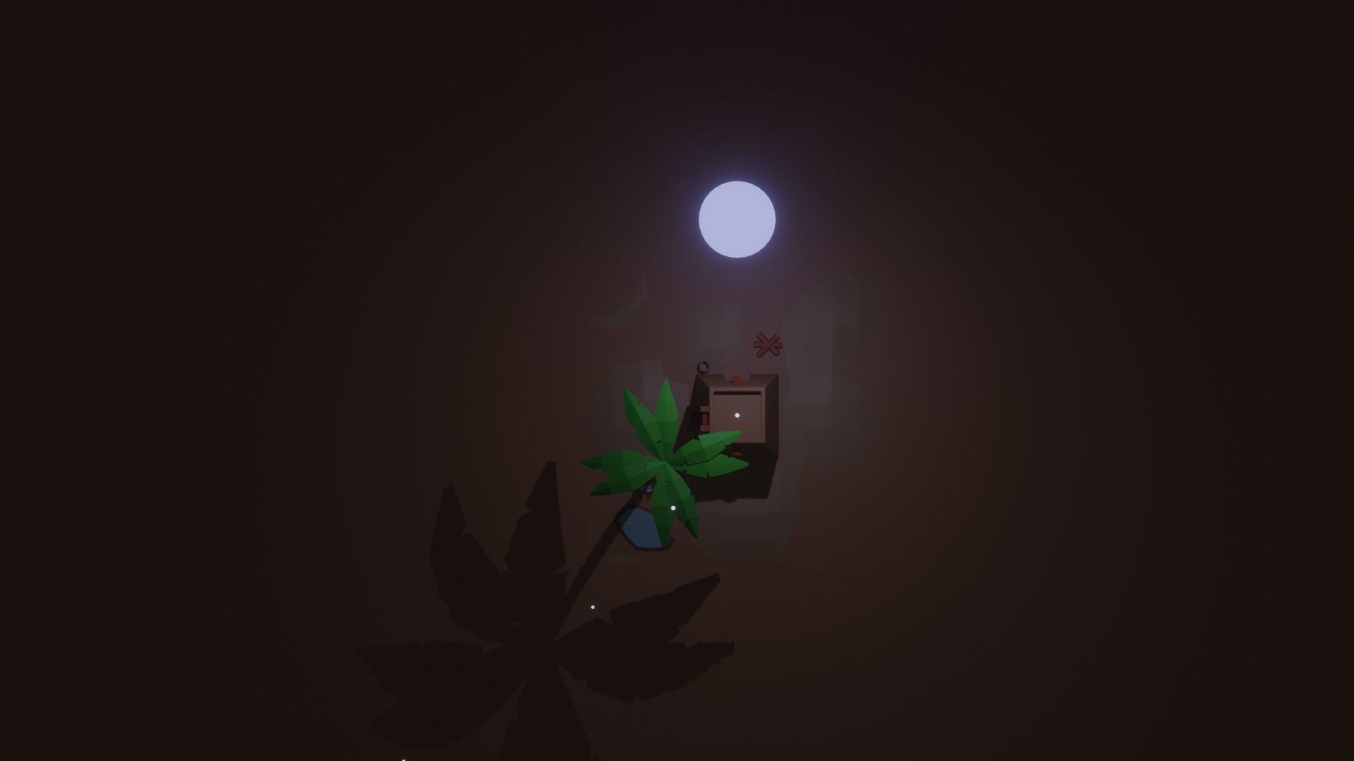 Low Poly Desert with animation Beautiful Night Low-poly 3D model_2