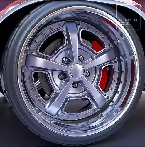 VIZ MUSCLE WHEEL SET FRONT AND REAR 3 OFFSETS for diecast  3D print model