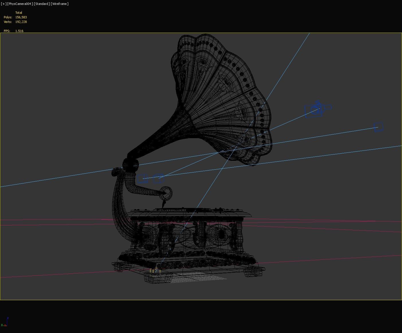 PBR Retro phonograph 3D model_22
