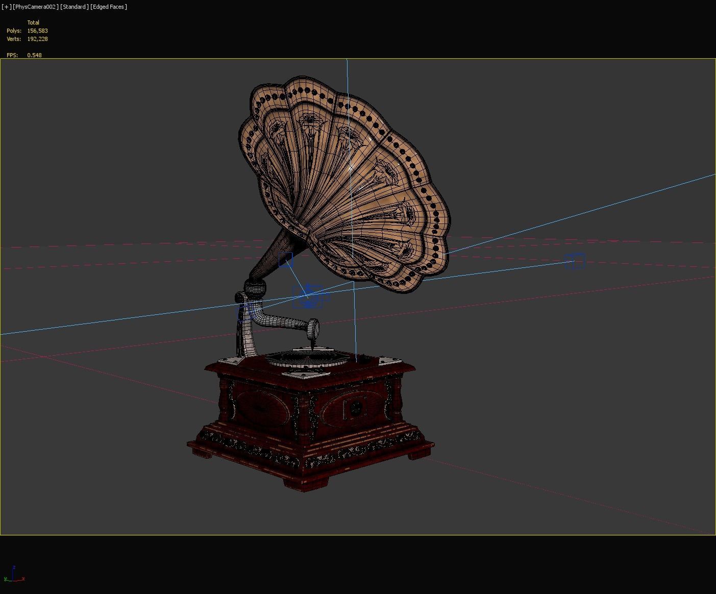 PBR Retro phonograph 3D model_19