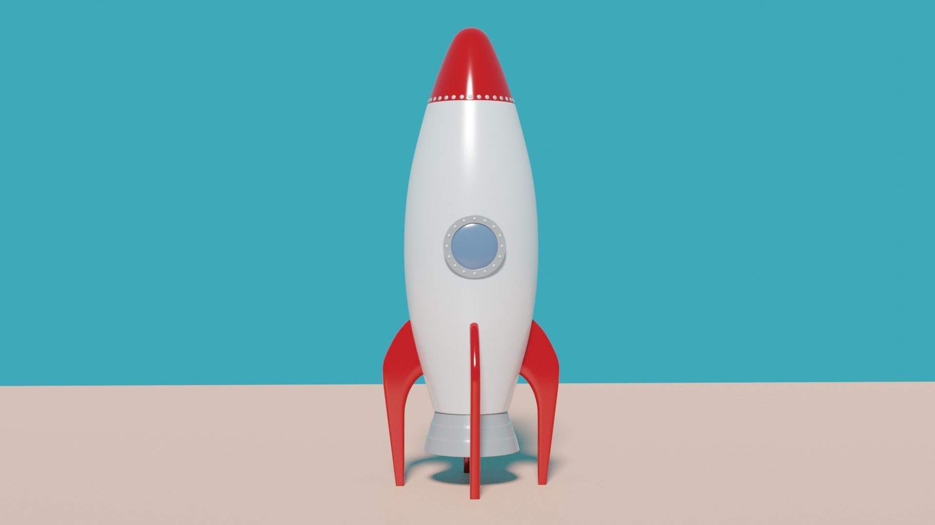 Cartoon style rockets 3D model_1