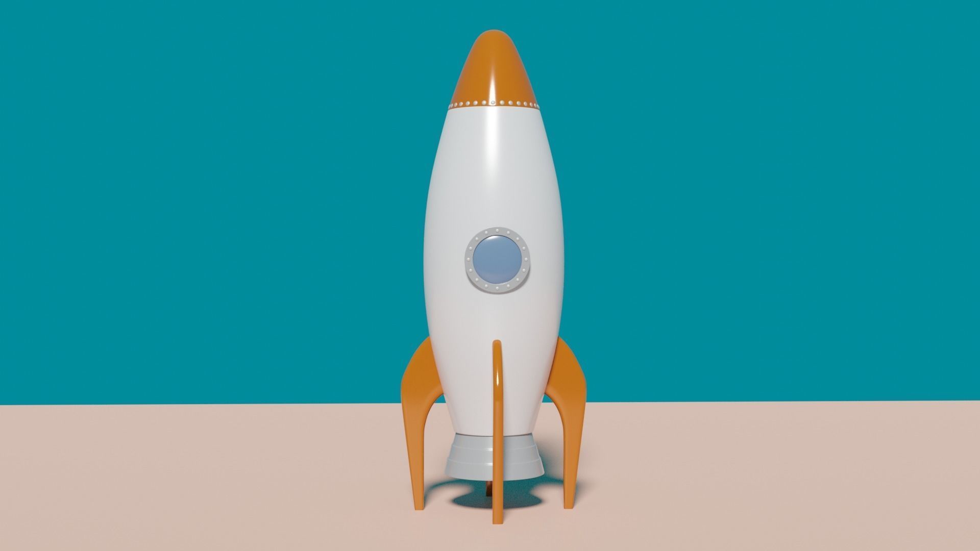 Cartoon style rockets 3D model_5