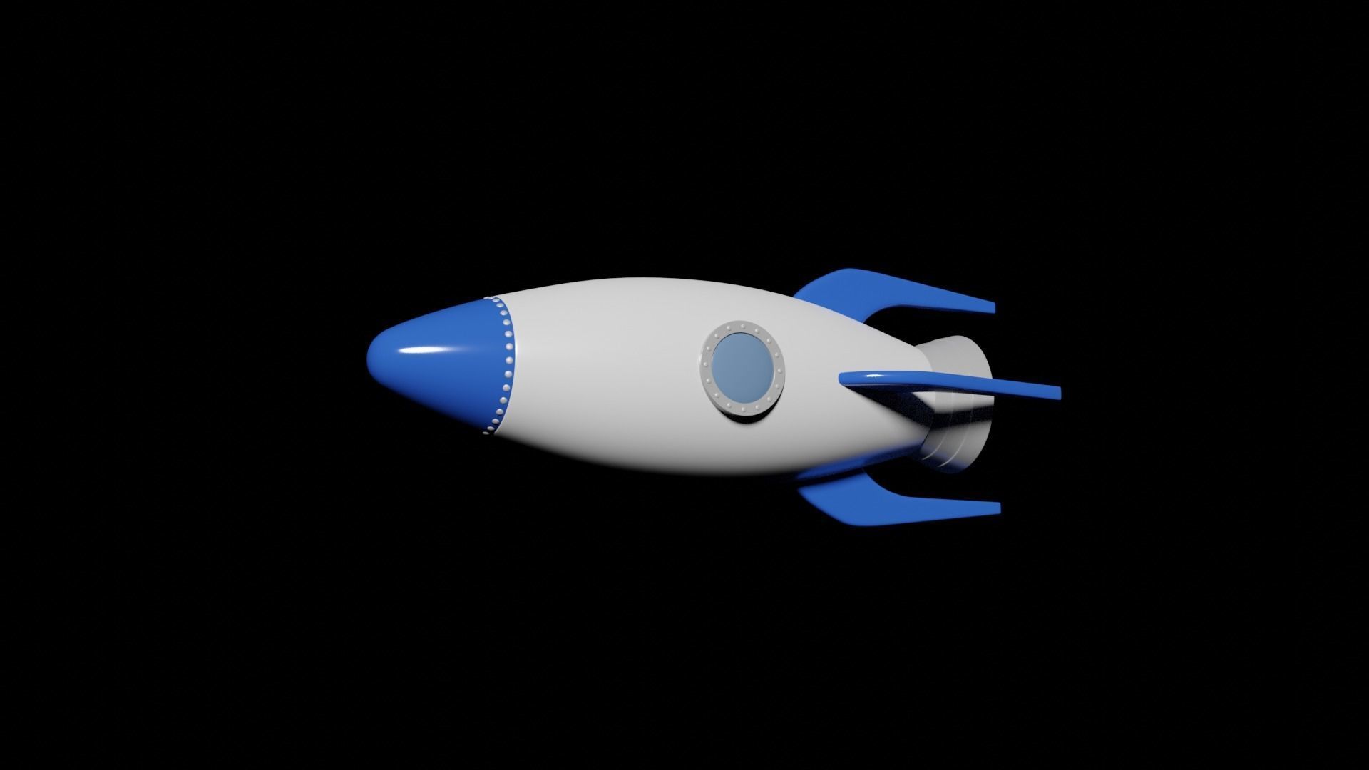 Cartoon style rockets 3D model_6