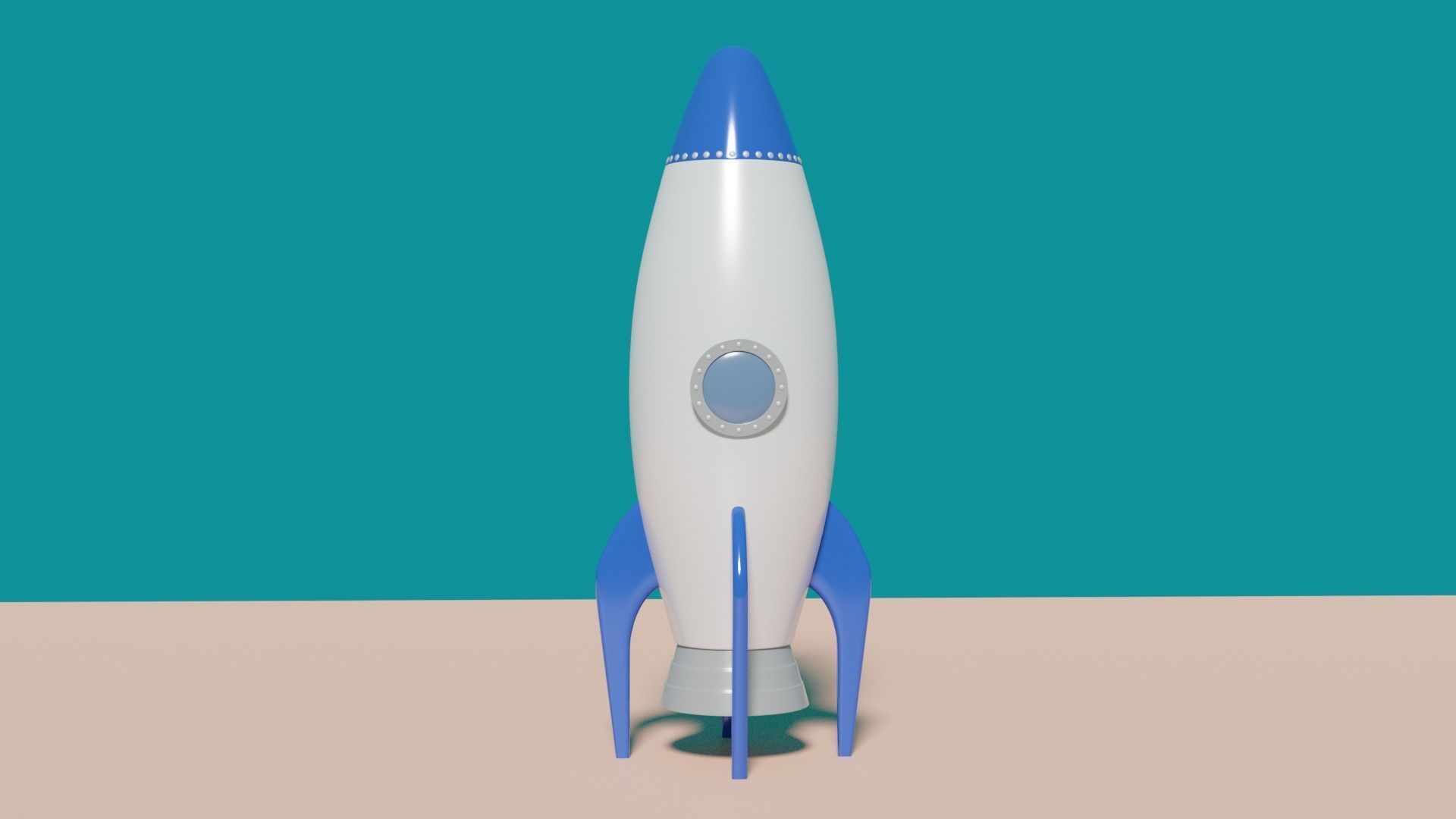 Cartoon style rockets 3D model_2