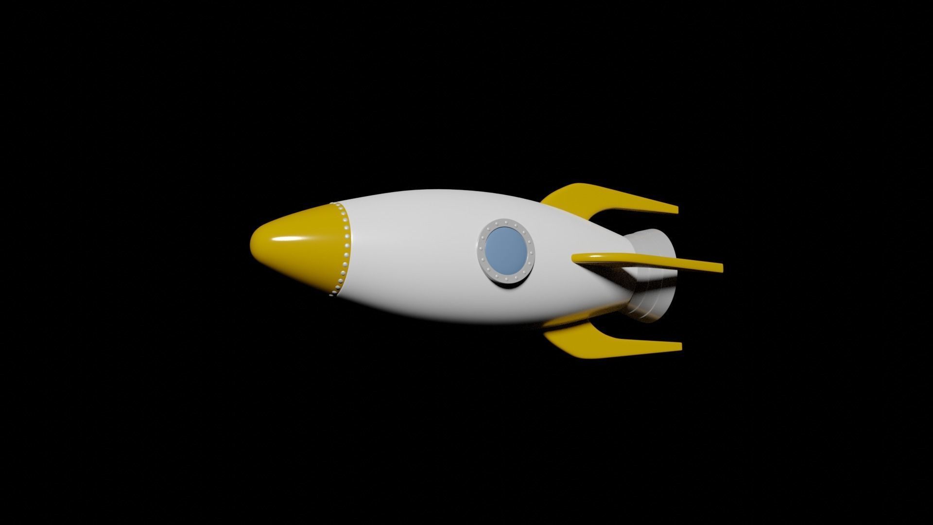 Cartoon style rockets 3D model_10